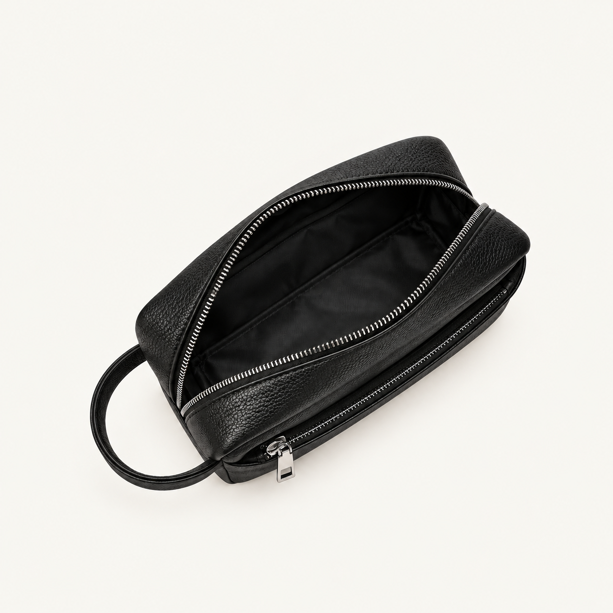 Premium Black Leather Toiletry Bag – Classic Dopp Kit & Travel Organizer Gallery